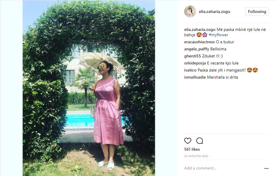 2017-06-29 13_18_56-Elia Z on Instagram_ “Më paska mbirë një lule në bahçe 😍🌸 #myflower”
