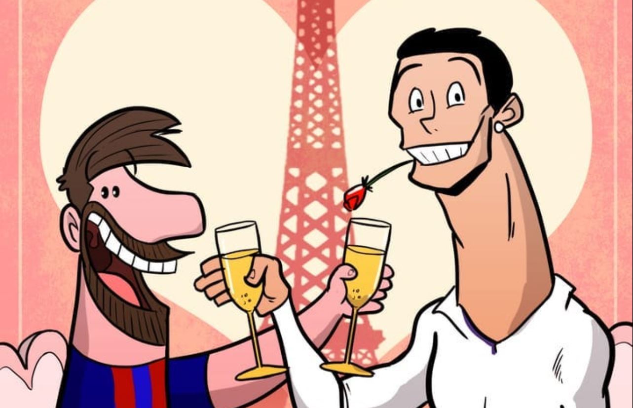 Messi dhe Ronaldon në Paris, festojnë bashkë “Shën Valentinin”