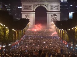 2018-07-11 13_29_55-France fans celebrate in Paris after side reaches the World Cup final - YouTube