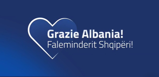 Ambasada Italiane falënderon Shqipërinë me videon më emocionuese