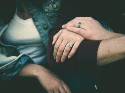 man-and-woman-couple-wearing-their-silver-couple-bond-ring-121848