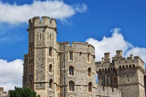 Buildings of Windsor castle in England, UK