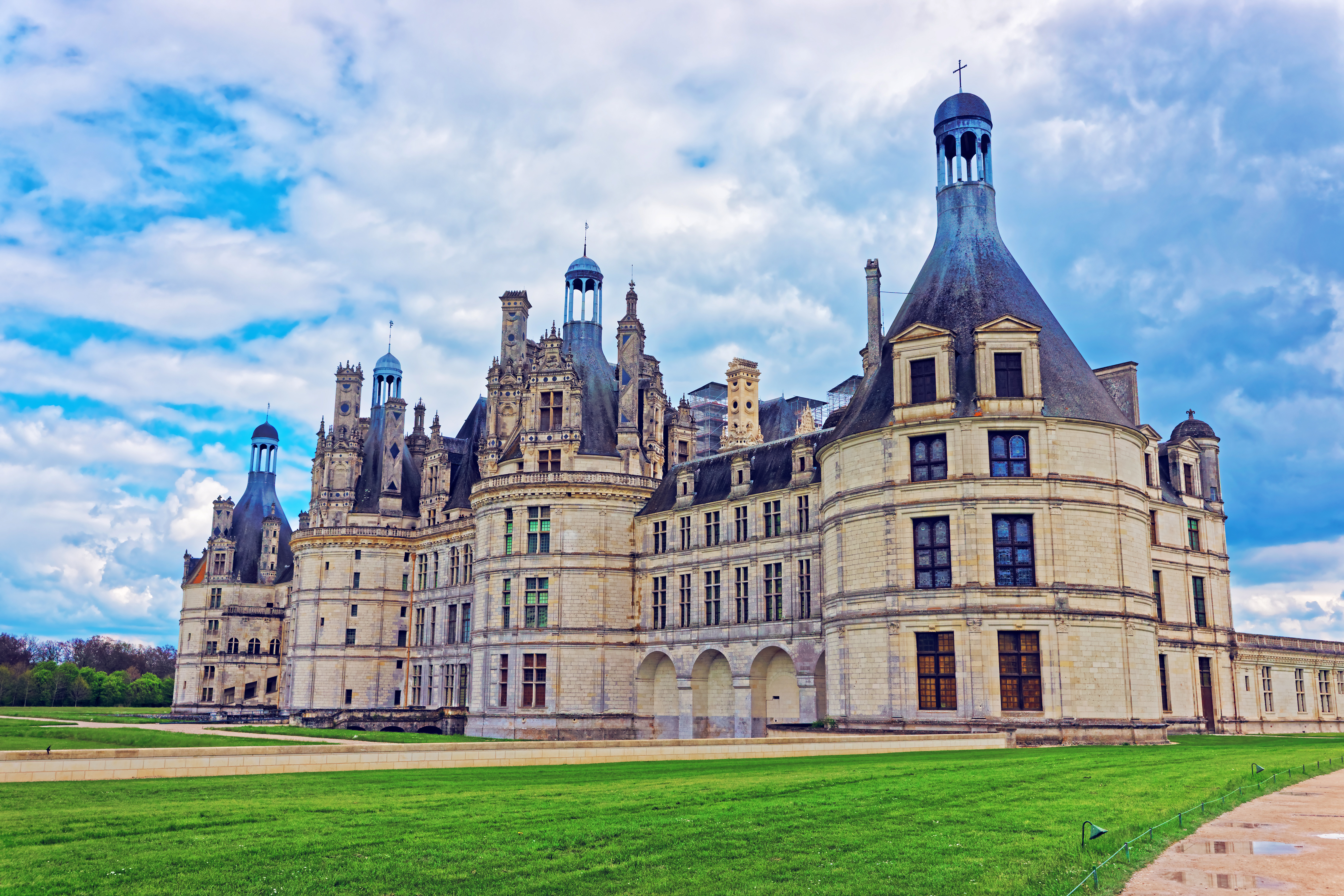Chateau de Chambord palace in Loire valley France