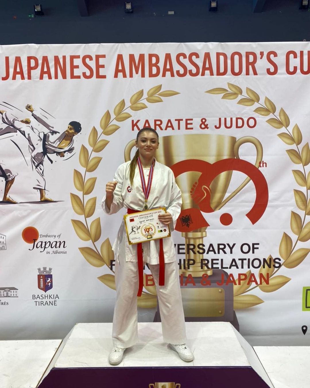 Kampione për 12 vite radhazi, Sonja Barjamaj rrëmben “Kupën e Ambasadorit Japonez”