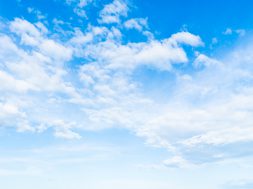 Beautiful nature with white cloud on blue sky background
