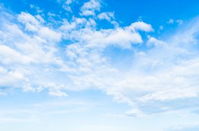 Beautiful nature with white cloud on blue sky background
