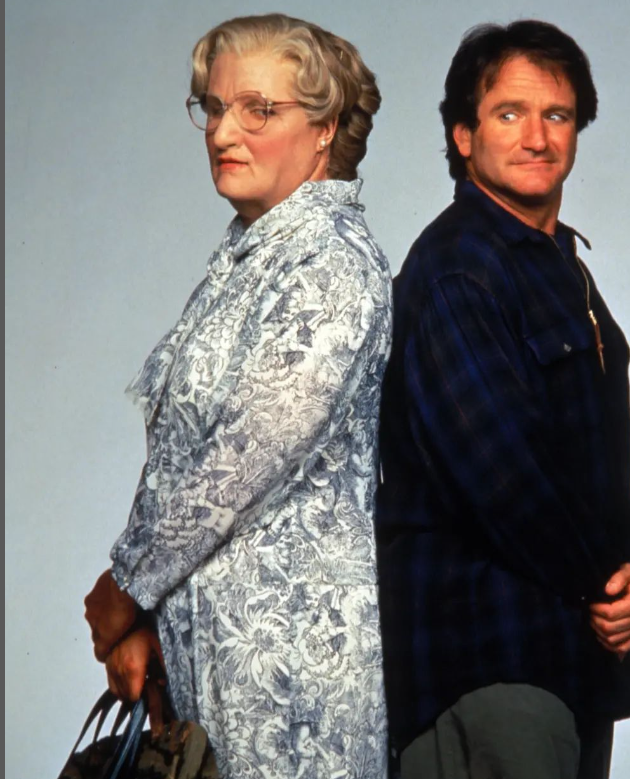 Një gjeni i improvizimit, Robin Williams harxhoi mijëra metra shirit për rolin e tij në “Mrs. Doubtfire”