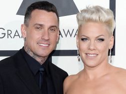 LOS ANGELES, CA - JANUARY 26:  Motorcycle racer Carey Hart and singer Pink attend the 56th GRAMMY Awards at Staples Center on January 26, 2014 in Los Angeles, California.  (Photo by Jason Merritt/Getty Images)